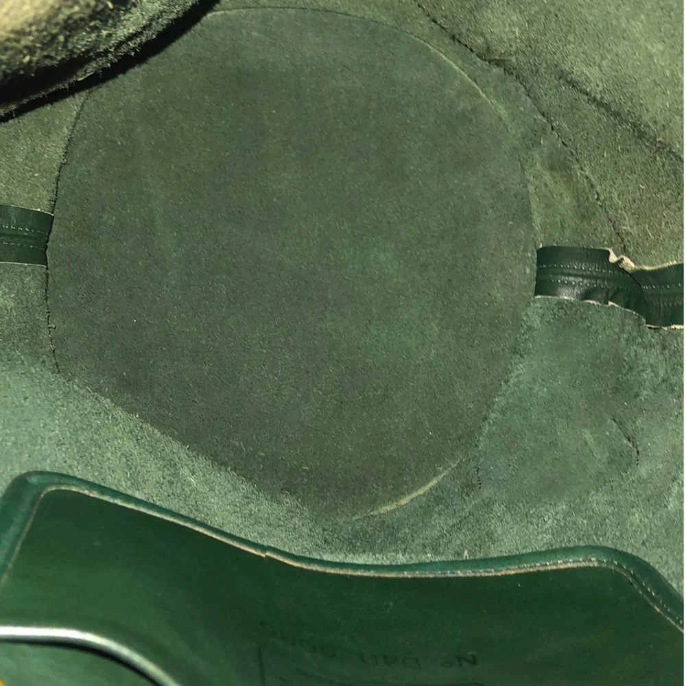 COACH Bottle Green Glove Tanned Leather Duffle Sac XL Bucket Bag 9085 USA COA